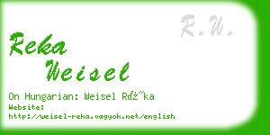 reka weisel business card